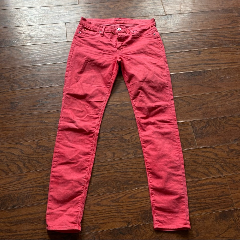 Hudson midrise skinny pants 28 pink